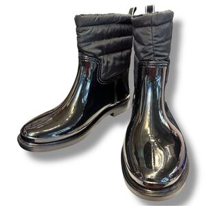 NIB Calvin Klein Black Rubber & Nylon Snow/Rain Boots-size 9